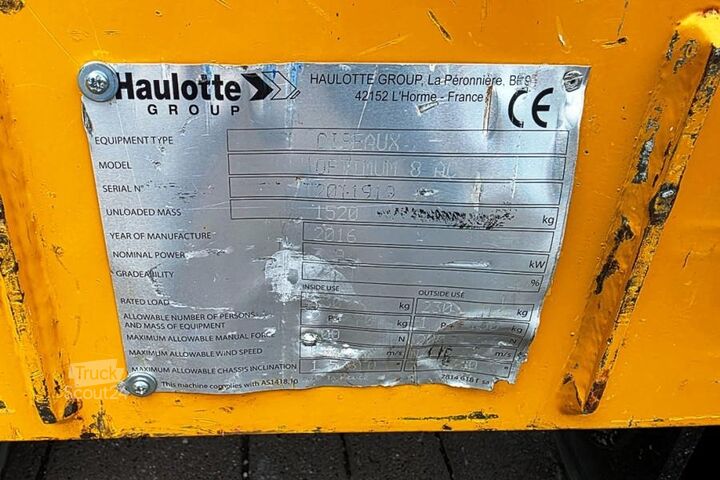 Schaarlift Haulotte Optimum 8 Electric,Batteries(07-2025),7.77m Workin