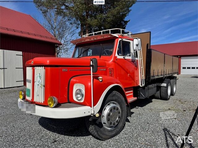 Kranbil Scania LS110 Bonnet Truck – Tipper/Crane Truck – HIAB 650