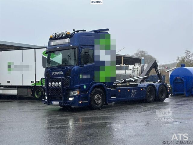 Sistema de braço de gancho Scania R650 6x2 w/ 21 T hook. WATCH VIDEO
