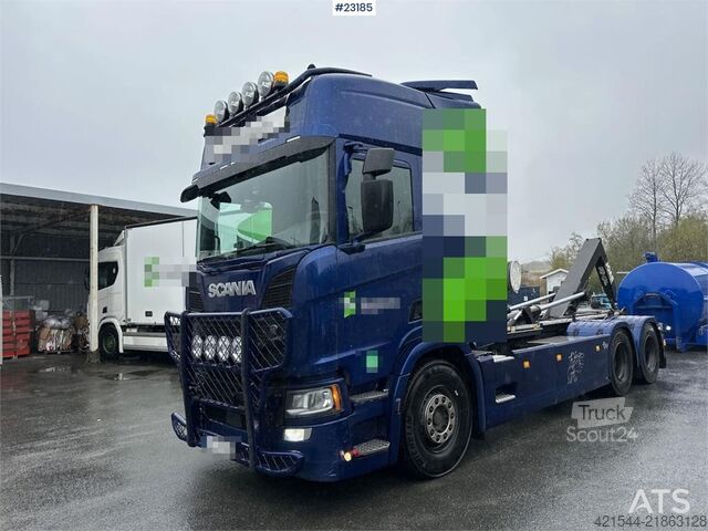 Sistema de braço de gancho Scania R650 6x2 w/ 21 T hook. WATCH VIDEO