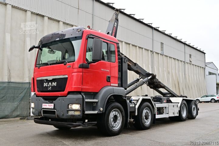Kanca kasalı yük kamyonu (roll-off) MAN TGS35.440 Hydrodrive 8x2 4 Lift Lenk