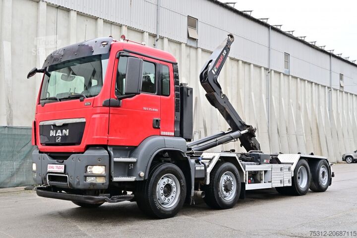 Kanca kasalı yük kamyonu (roll-off) MAN TGS35.440  Hydrodrive 8x2 4 Lift Lenk