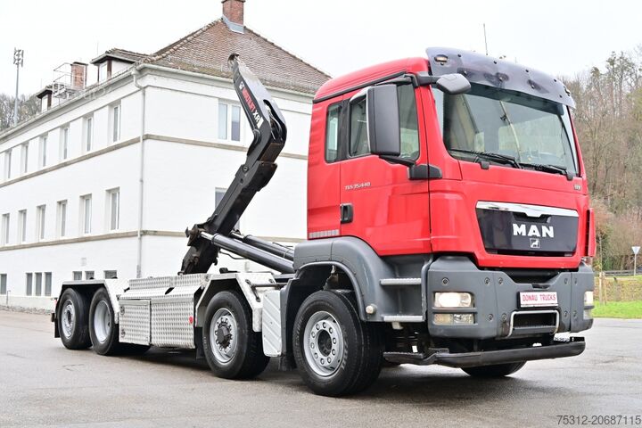 Kanca kasalı yük kamyonu (roll-off) MAN TGS35.440 Hydrodrive 8x2 4 Lift Lenk