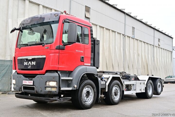 Kanca kasalı yük kamyonu (roll-off) MAN TGS35.440 Hydrodrive 8x2 4 Lift Lenk