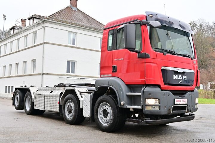 Kanca kasalı yük kamyonu (roll-off) MAN TGS35.440 Hydrodrive 8x2 4 Lift Lenk