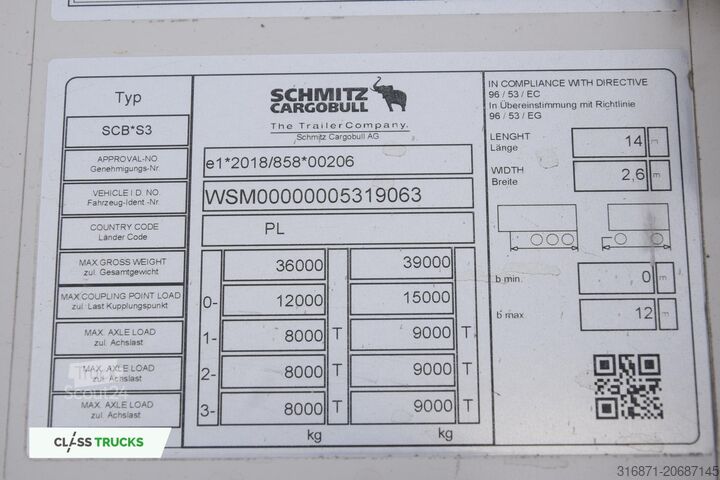 Jäähdytyspuoliperävaunu SCHMITZ CARGOBULL SKO DDeck FP45 TK SLXi 300 LA h2.7m