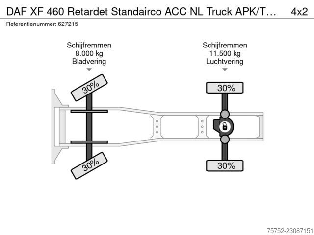  DAF XF 460 Retardet Standairco ACC NL Truck APK/TUV...