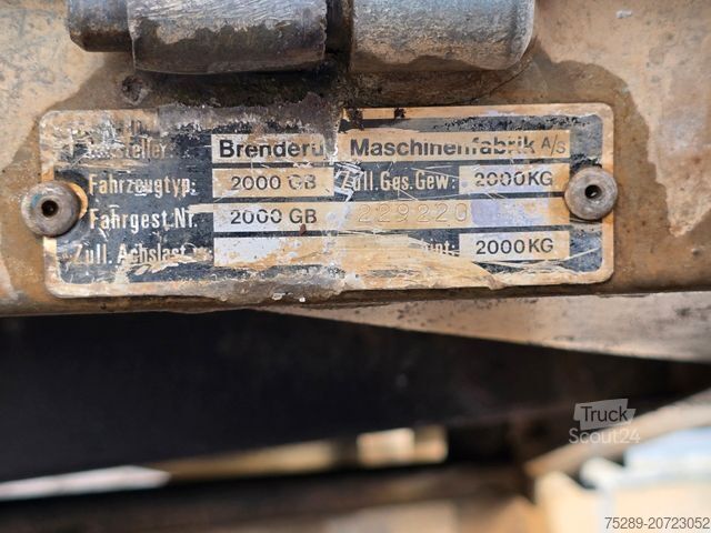 Przyczepa samochodowa BRENDERUP Anhänger 2000 GB Bagger L/B/H 4270 x 2050 x 400