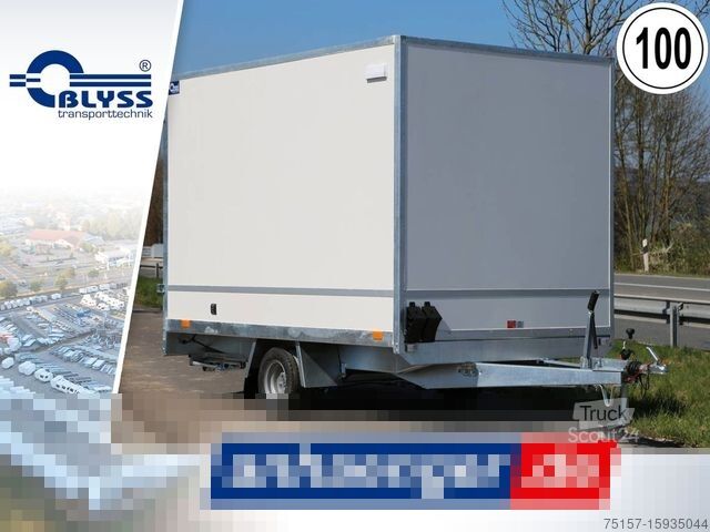 Box trailer BLYSS Kofferanhänger Hochlader 260x160x180cm 1300kg GG