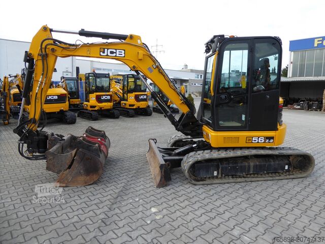 Mini bager JCB 56Z-2 PRO mit Powertilt und Löffelpaket