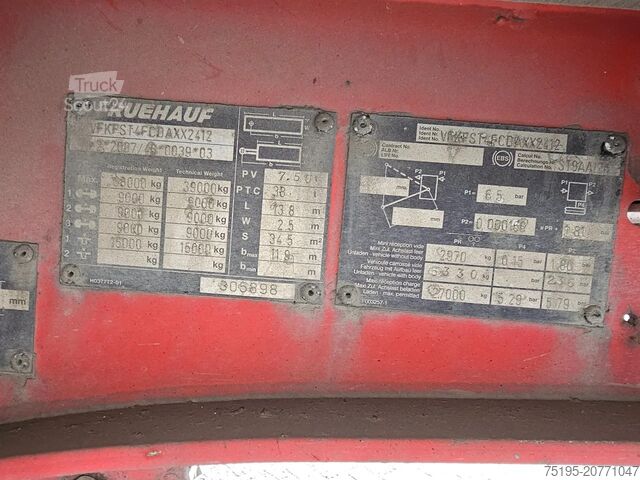 βαλίτσα Fruehauf 2000KG DHollandia - Lifting axle - sliding door