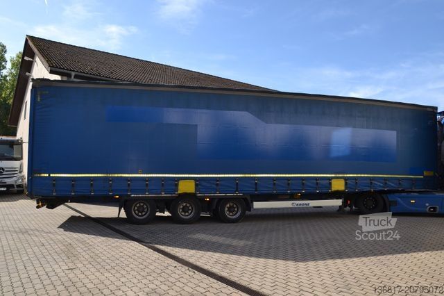 Atvira puspriekabė su tentu KRONE SD Mega Edscha