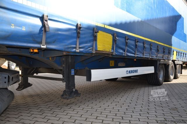 Atvira puspriekabė su tentu KRONE SD Mega Edscha