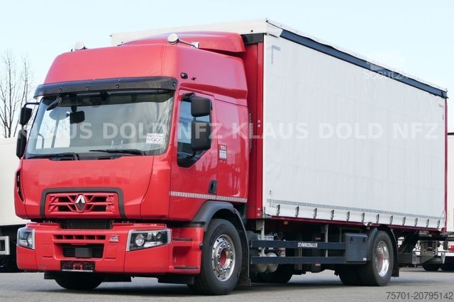 Tovorno vozilo s ravno platformo in ponjavo RENAULT DWide 18.320 Pritsche Plane Vollluft XL-Tank LBW