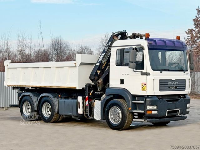 Gru montata su autocarro MAN TGA 26.350 * KIPPER 4,90m + TEREX ATLAS * 6x4 *