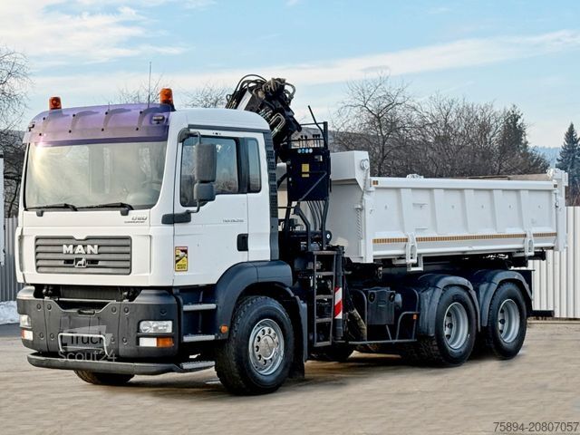 Gru montata su autocarro MAN TGA 26.350 * KIPPER 4,90m + TEREX ATLAS * 6x4 *