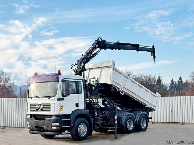 Autocarro ribaltabile MAN TGA 26.350 * KIPPER 4,90m + TEREX ATLAS * 6x4 *
