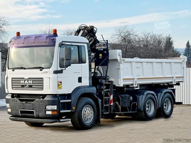 Autocarro ribaltabile MAN TGA 26.350 * KIPPER 4,90m + TEREX ATLAS * 6x4 *