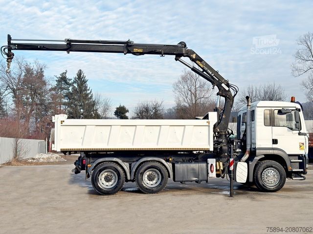 Autocarro ribaltabile MAN TGA 26.350 * KIPPER 4,90m + TEREX ATLAS * 6x4 *