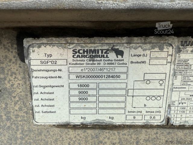 Rimorchio con telaio SCHMITZ CARGOBULL 2 Achs Drehschemel BDF Lafette TÜV1/2026 1.Hand