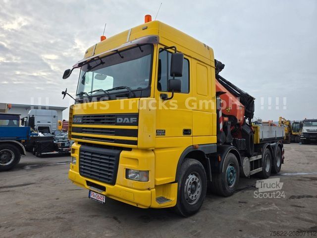 Camião de plataforma DAF 95XF / 8X4 / 35m Kran Palfinger PK90002 / WINCH