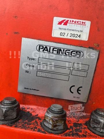 Gru montata su autocarro DAF 95XF / 8X4 / 35m Kran Palfinger PK90002 / WINCH