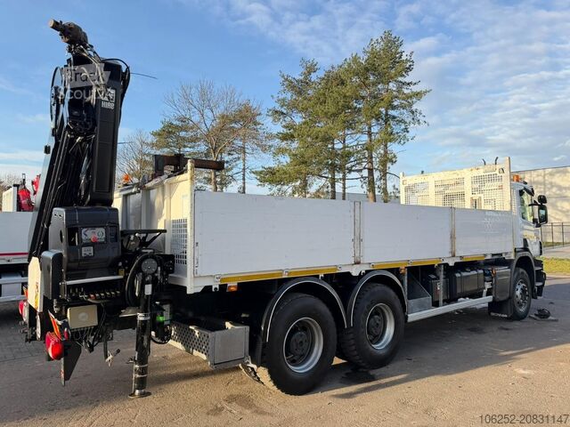 Piattaforma di carico Scania P410 6x4 PRITSCHE + KRAN HIAB X-HIDUO 188 ES-4 ...
