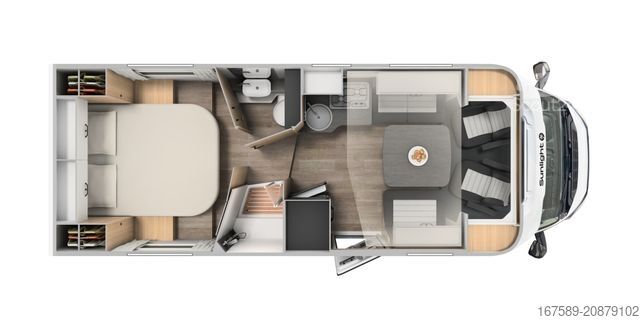 Polintegriran avtodom SUNLIGHT T 69 LC Adventure, Autom,SafetyACC,Navi,6E,LED