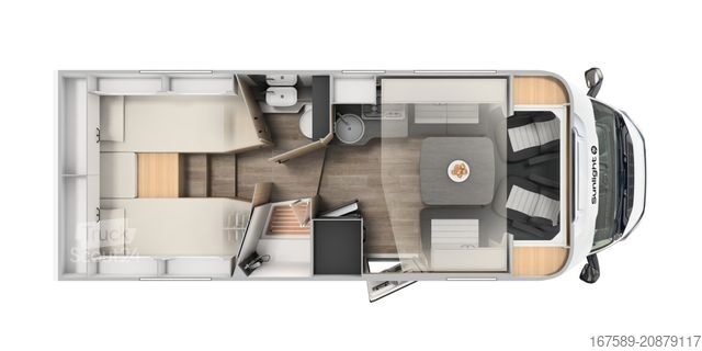 Polintegriran avtodom SUNLIGHT T 68 C Adventure, Navi,RFK,TV,WiFi,6E,REMIS