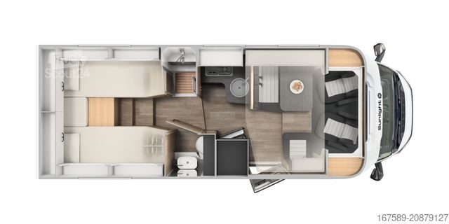 Polintegriran avtodom SUNLIGHT T 68 Adventure, Autom,Voll LED,6E,AKTION