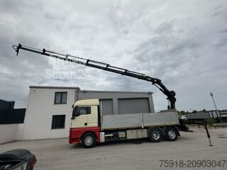 Basculantă MAN TGX 26.440 6X2 HIAB Kran mit 7 Ausschübe