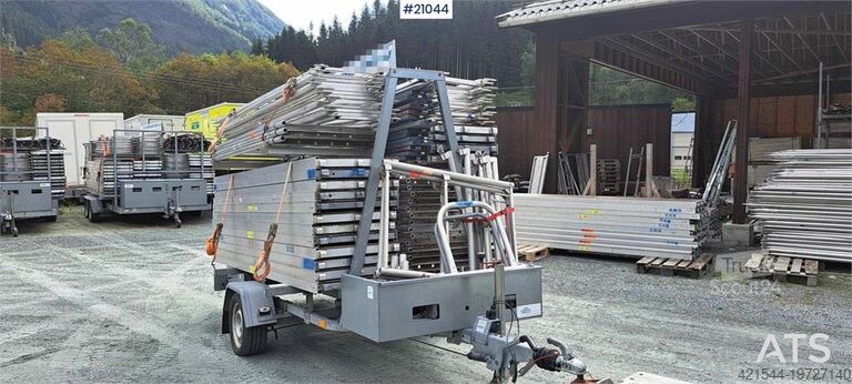 162 m² iskeleli Temared iskele römorku  Temared scaffolding trailer w/ 162m2 scaffolding
