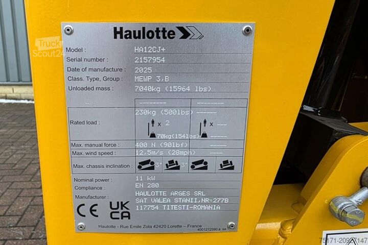 Gelenkteleskoparbeitsbühne Haulotte HA12CJ+ Guarantee! Electric, 12 m Working Height,