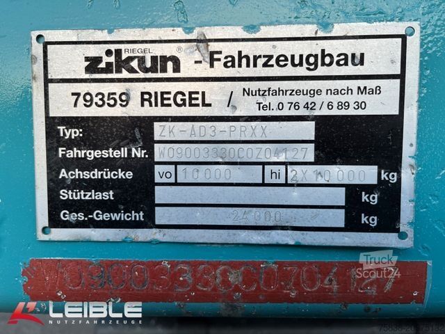 Rullplatformas piekabe  Zikun ZK-AD3 Bordwand Absetz Mulden Container