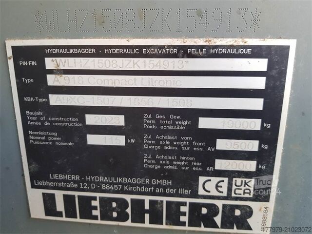 حفار متحرك LIEBHERR A918 Compact  G6.0