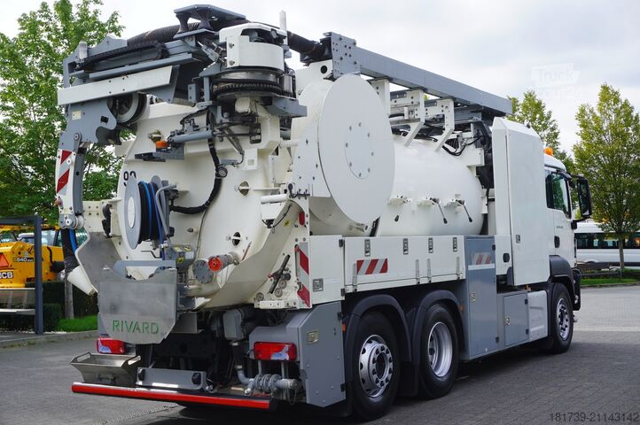 Cisterna de purines MAN TGS 26.360 E6/RIVARD sewage cleaner 18m3