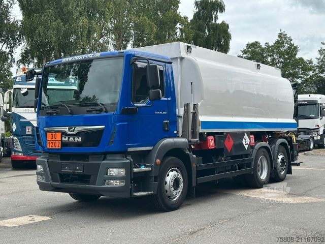 Tankbil MAN TGM 26.320 Rohr 21.000L Oben/unten Funk Lenk