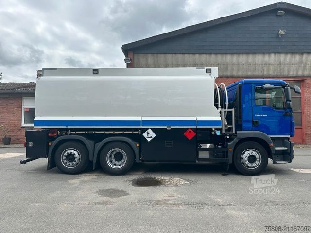 Tankbil MAN TGM 26.320 Rohr 21.000L Oben/unten Funk Lenk