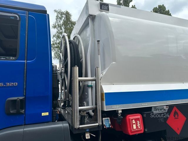 Tankbil MAN TGM 26.320 Rohr 21.000L Oben/unten Funk Lenk