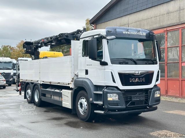 Grúa montada en camión MAN TGS 26.440 Baustoff Hiab XS177 K Lenk Navi