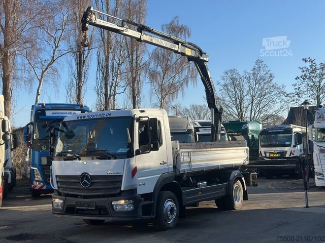 Camión volquete MERCEDES-BENZ Atego 1224 Kipper Kran Hiab XS 077 AHK Klima