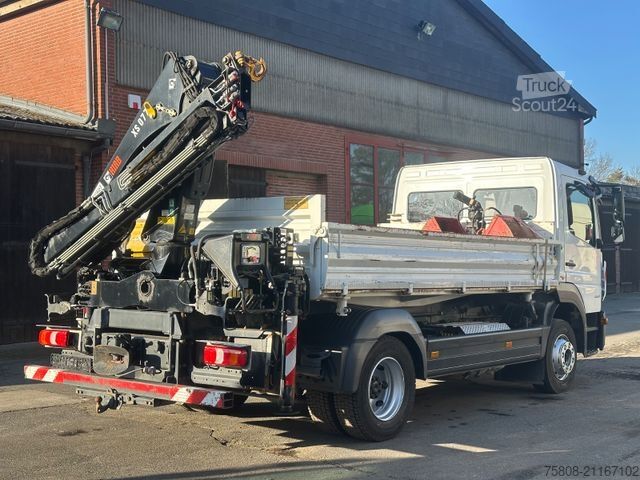 Camión volquete MERCEDES-BENZ Atego 1224 Kipper Kran Hiab XS 077 AHK Klima