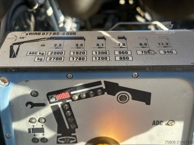 Camión volquete MERCEDES-BENZ Atego 1224 Kipper Kran Hiab XS 077 AHK Klima