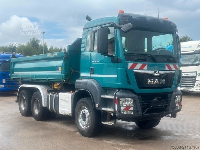 Camión volquete trilateral MAN TGS 26.460 6x4BB Meiller Bordmatik AHK