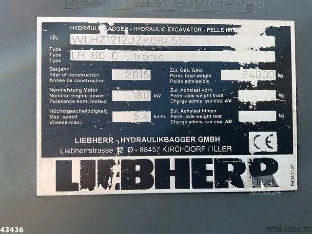 Maszyna do załadunku i rozładunku Liebherr LH 60 C Litronic EPA Umschlag bagger
