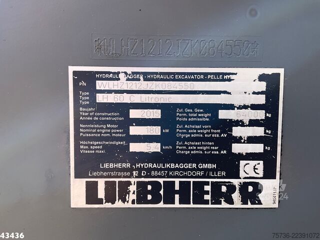 Maszyna do załadunku i rozładunku Liebherr LH 60 C Litronic EPA Umschlag bagger