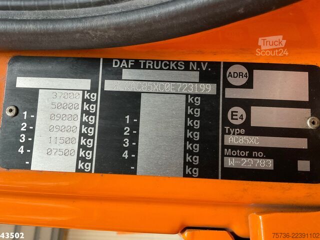 Zuigvoertuig DAF FAX 85 CF 340 Droge stoffen blaas installatie J...
