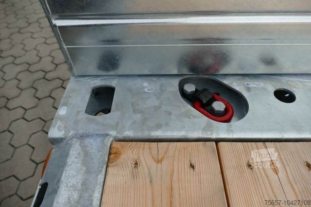 Open aanhangwagen MÜLLER-MITTELTAL Tandemtieflader, Lufrfederung, Gitterrostrampen