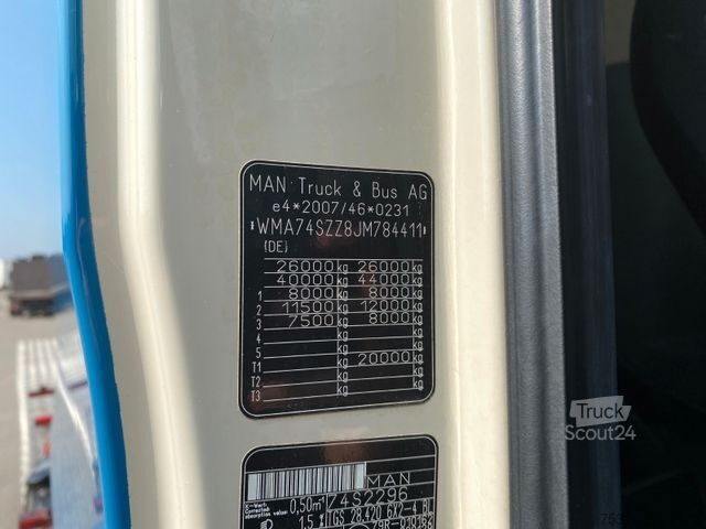 Kampós konténerszállító teherautó MAN TGS 28.420 6x2-4| MEILLER RS 21.55*1.Hand*Kamera