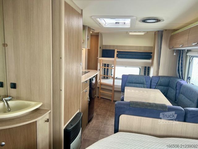 Caravan BÜRSTNER 550 TKM Etagen Vorzelt Mover Festbett Dusche